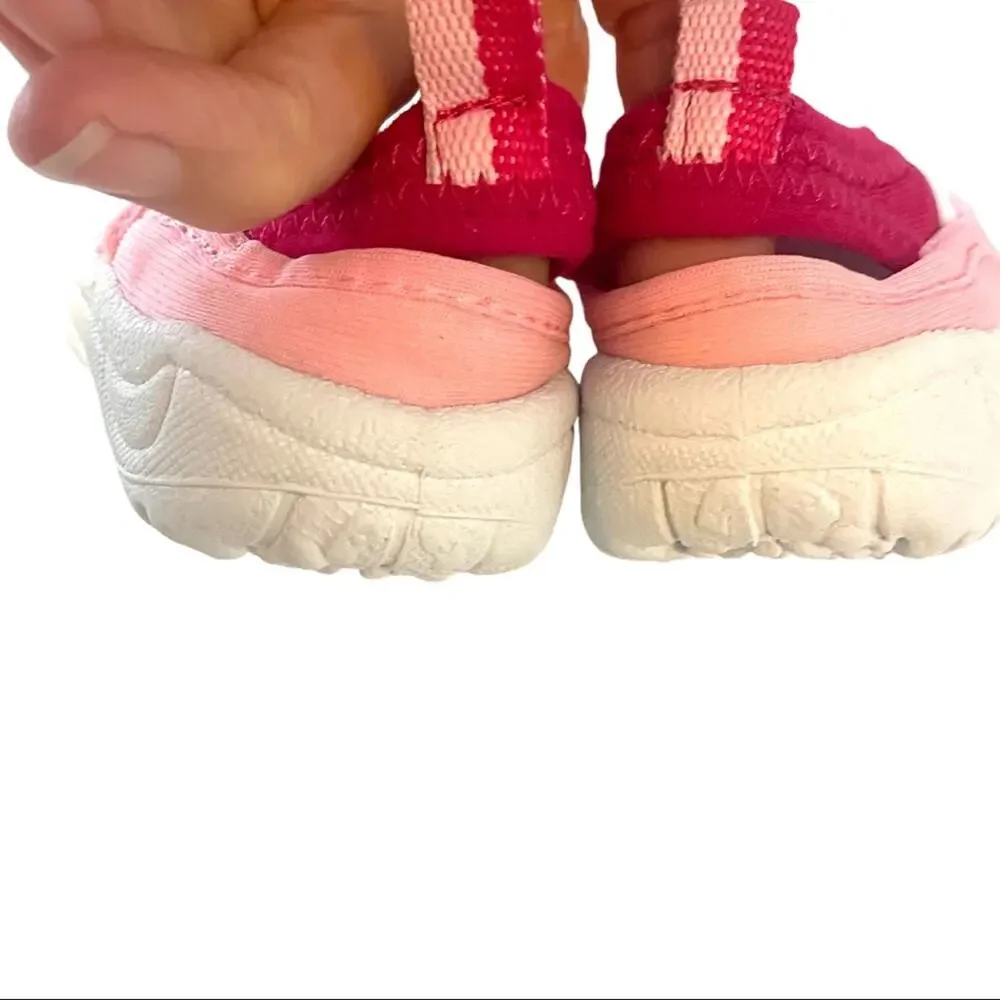 Baby Water Shoes Aqua Tech Pink White Mesh Infant Beach Pool Size 1